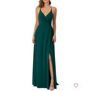 Azazie bridesmaid dress Pine color